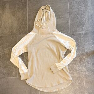Columbia Beige and White Striped Hoodie